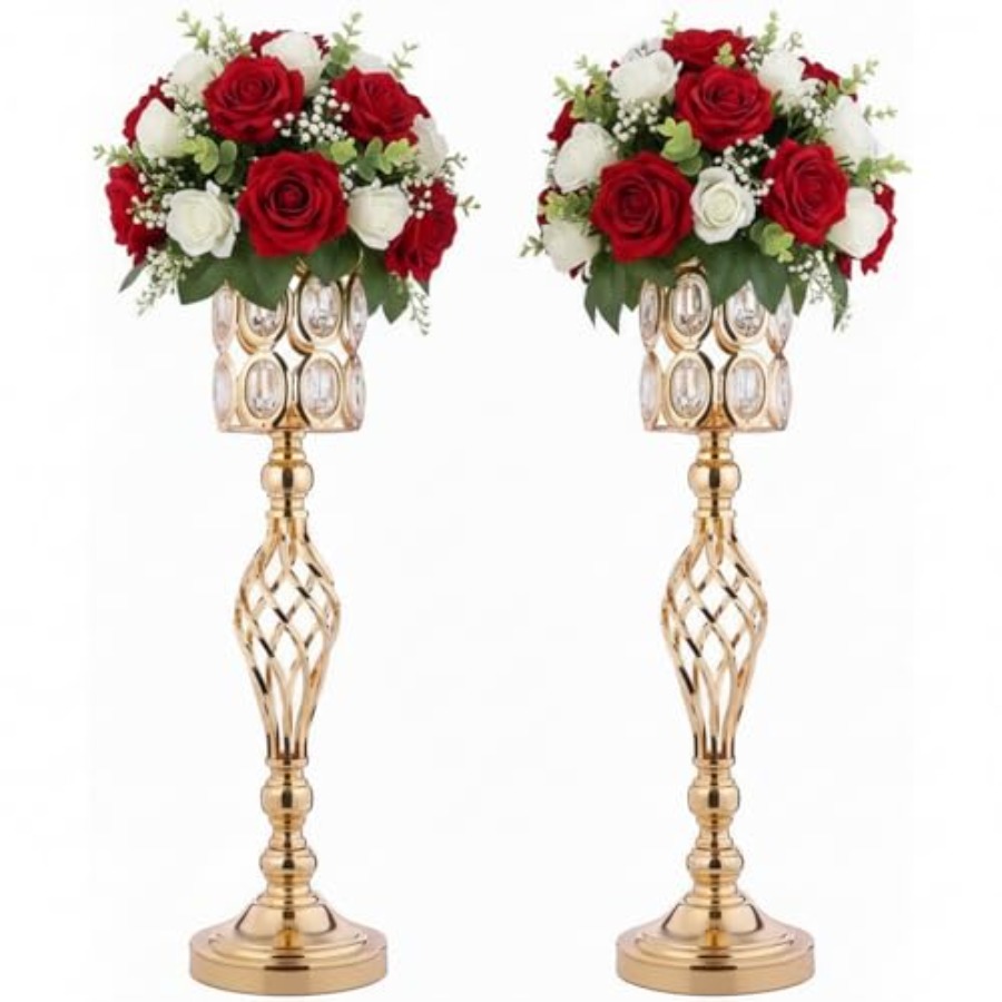 Centerpiece Vase Tall - Crystal Wedding Centerpiece Vases for Tables