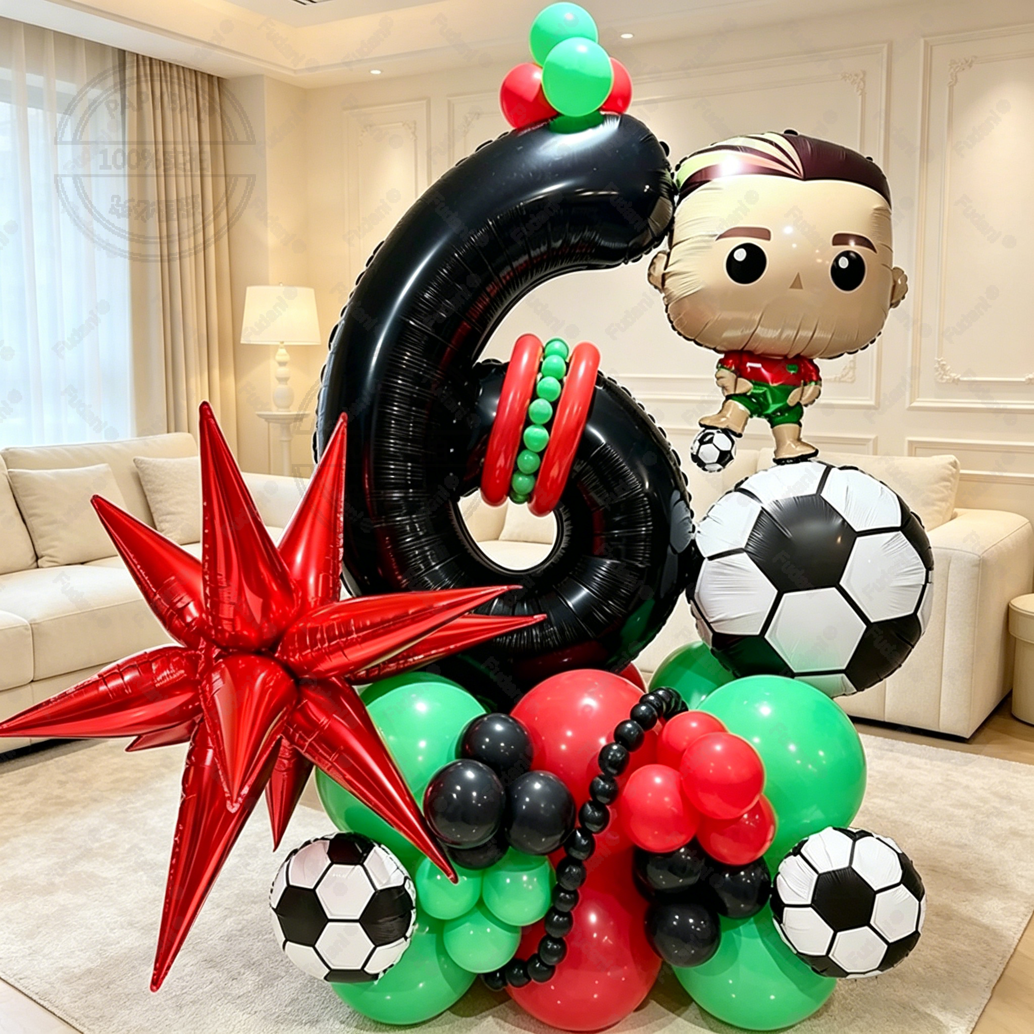 Supply Wedding Venue - 44Pcs Football Boy 1-9th Birthday Party