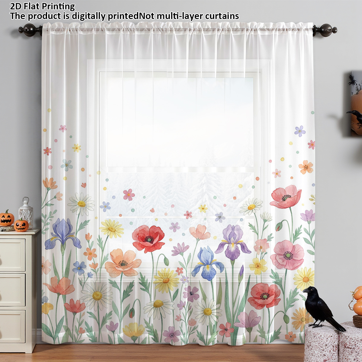 Floral Privacy Sheer Curtain,G - Good Floral & Wedding Decor Supply recensione e prezzo