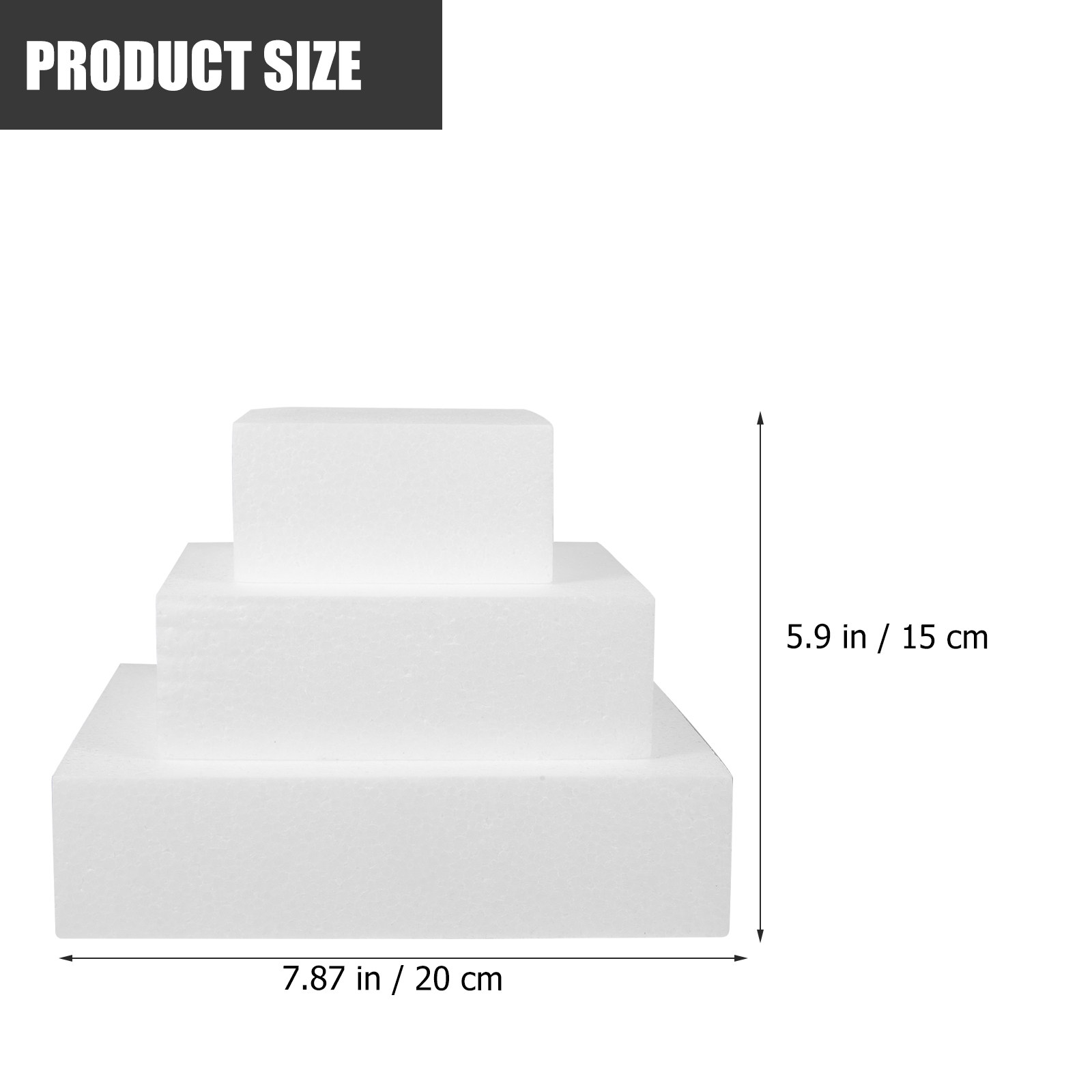3Pcs Foam Cake Dummies Cubic S - Wedding Decoration Supply recensione e prezzo