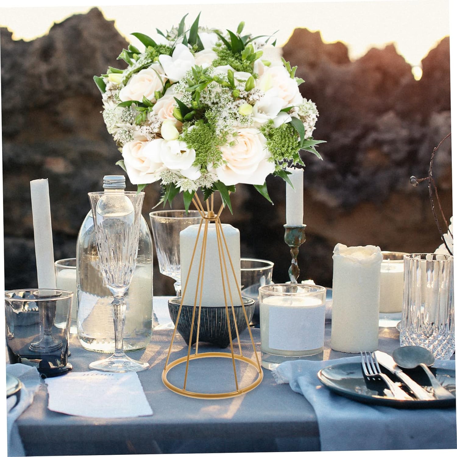 Gold Geometric Flower Stand Mo - Centerpiece Vase Tall recensione e prezzo