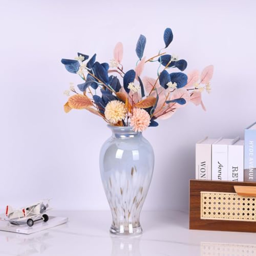 H Blown Glass Vase 11.8