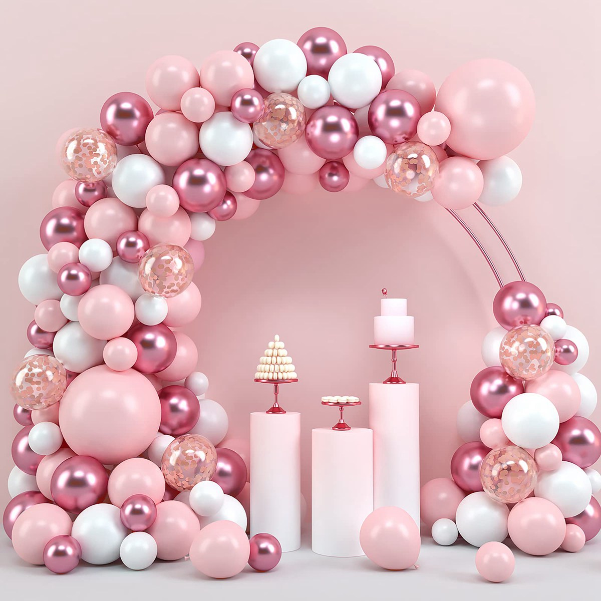 Pink Macaron Balloons Garland  - Wedding Supply Kit recensione e prezzo