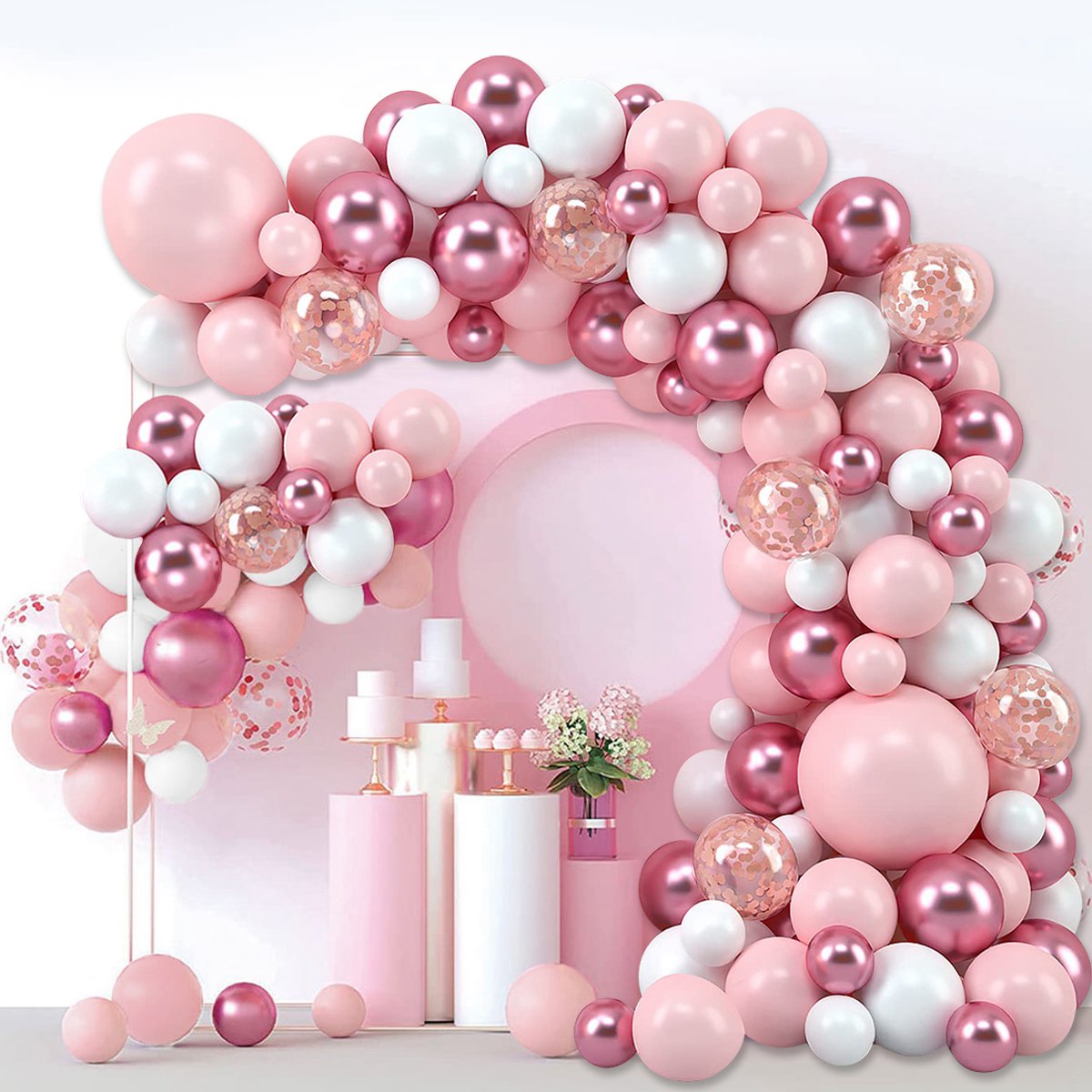 Pink Macaron Balloons Garland  - Wedding Supply Kit recensione e prezzo