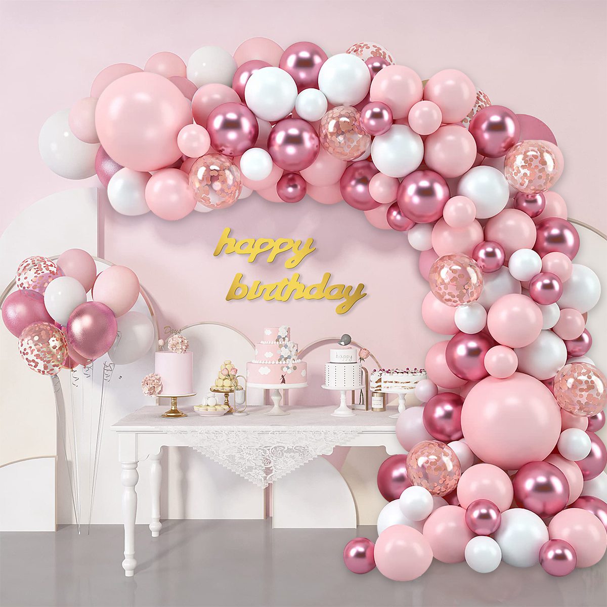 Pink Macaron Balloons Garland  - Wedding Supply Kit recensione e prezzo
