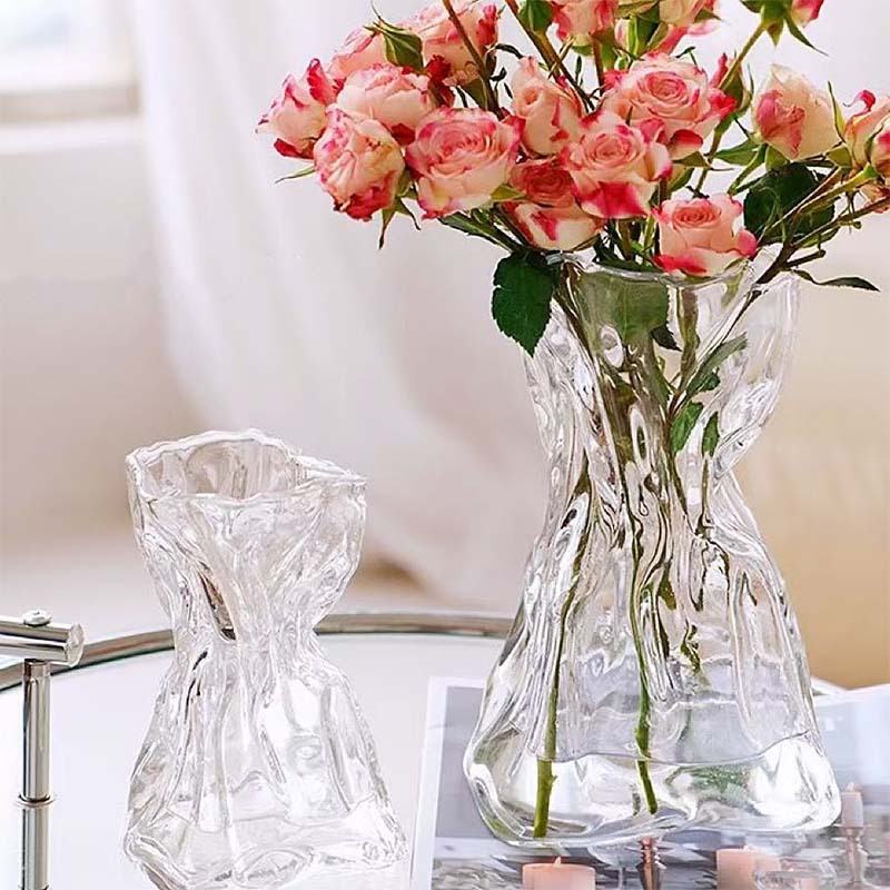 Pleated Purse Shape Transparen - Centerpiece Vase Tall recensione e prezzo