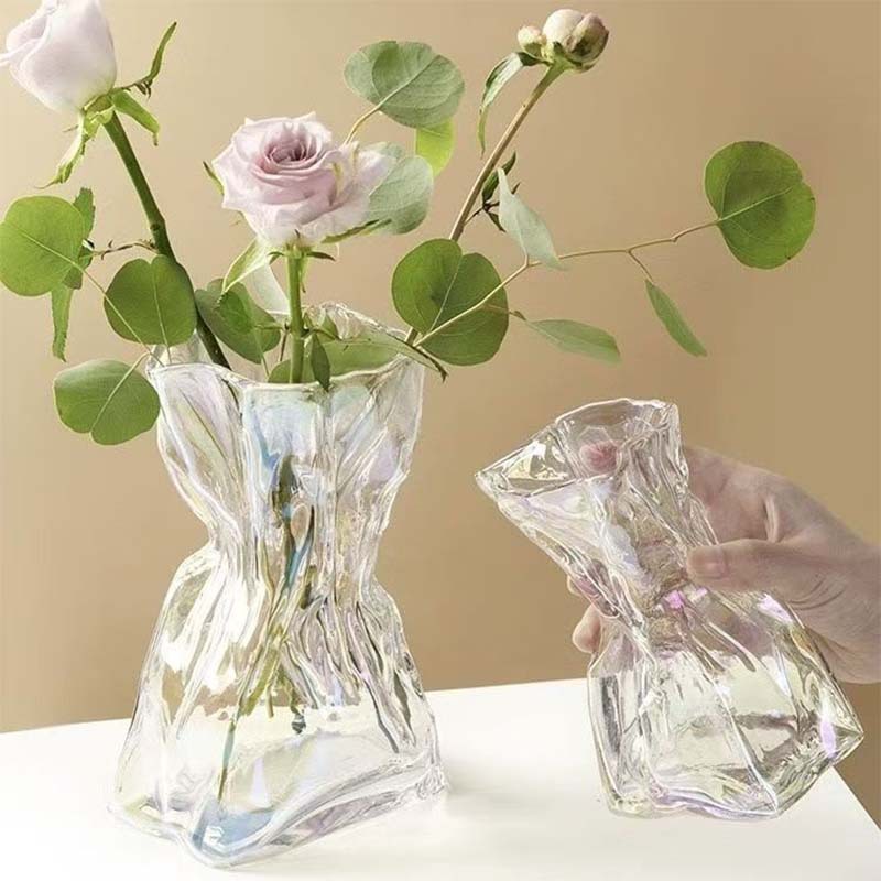 Pleated Purse Shape Transparen - Centerpiece Vase Tall recensione e prezzo
