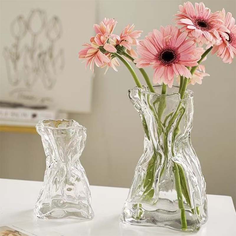 Pleated Purse Shape Transparen - Centerpiece Vase Tall recensione e prezzo