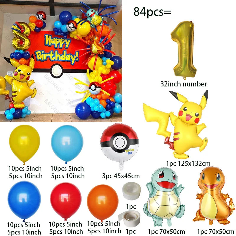 84pcs Pikachu Party Balloons G - Wedding Supply Kit recensione e prezzo
