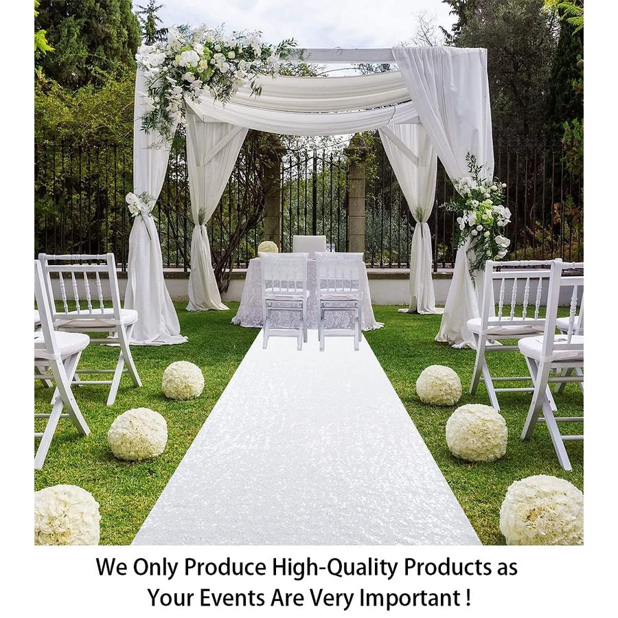 Sequin Aisle Floor Runner 4Ft  - Aisle Runner White recensione e prezzo