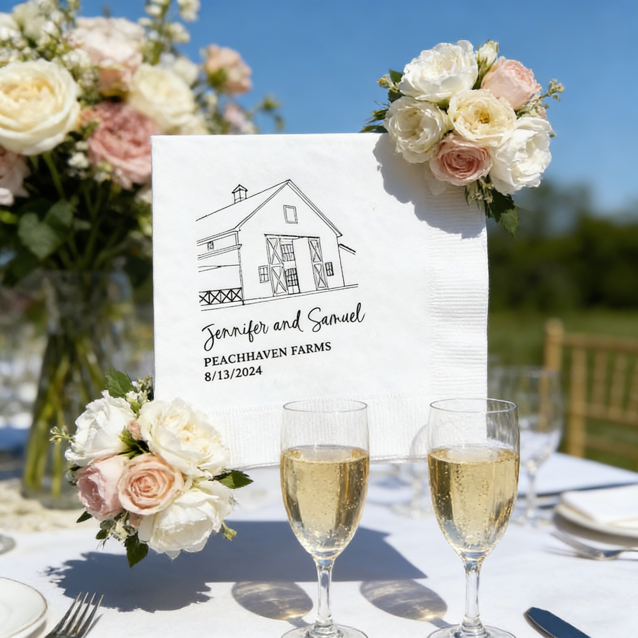 50pcs Custom Wedding Napkins I - Supply Wedding Venue recensione e prezzo