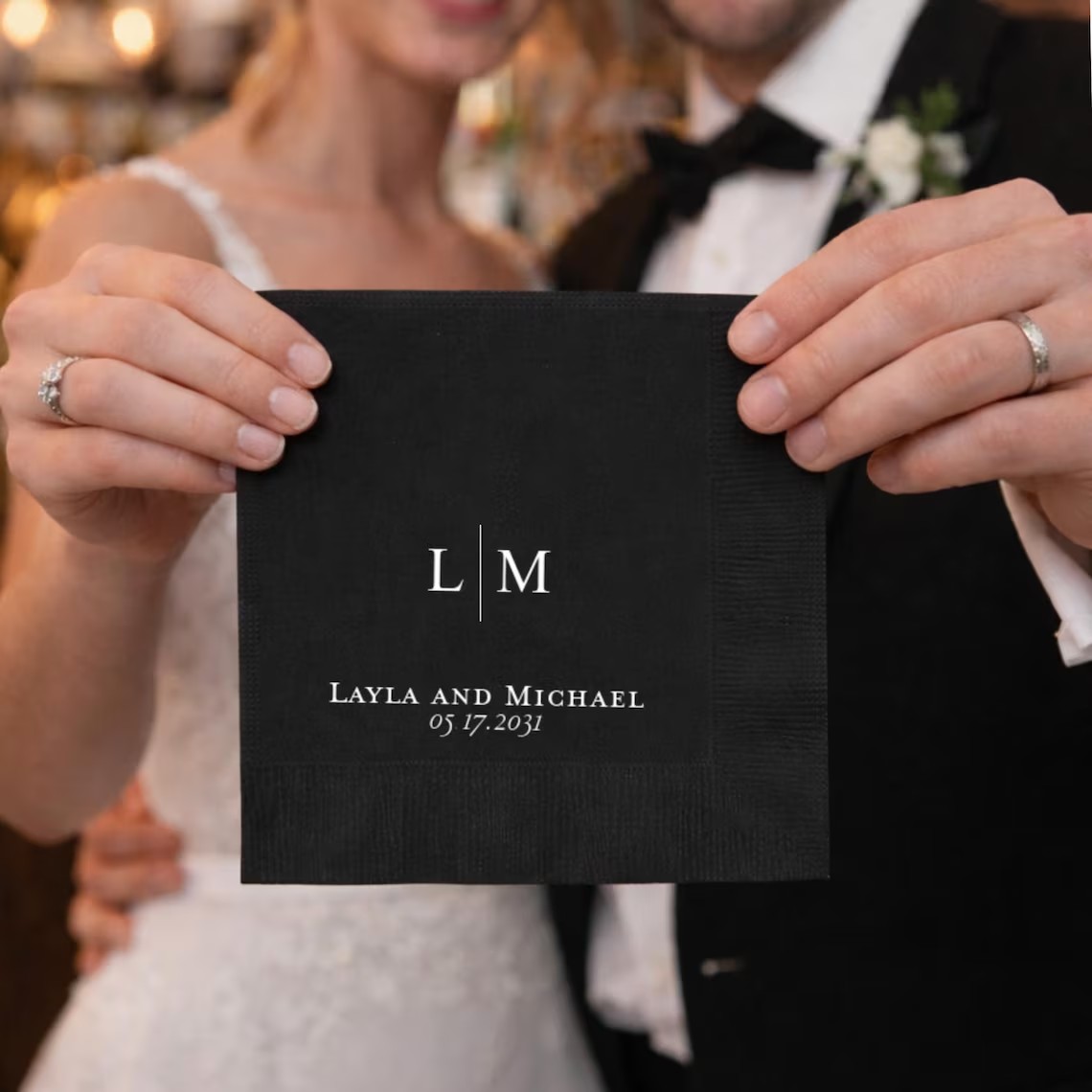 50pcs Custom Wedding Napkins I - Supply Wedding Venue recensione e prezzo