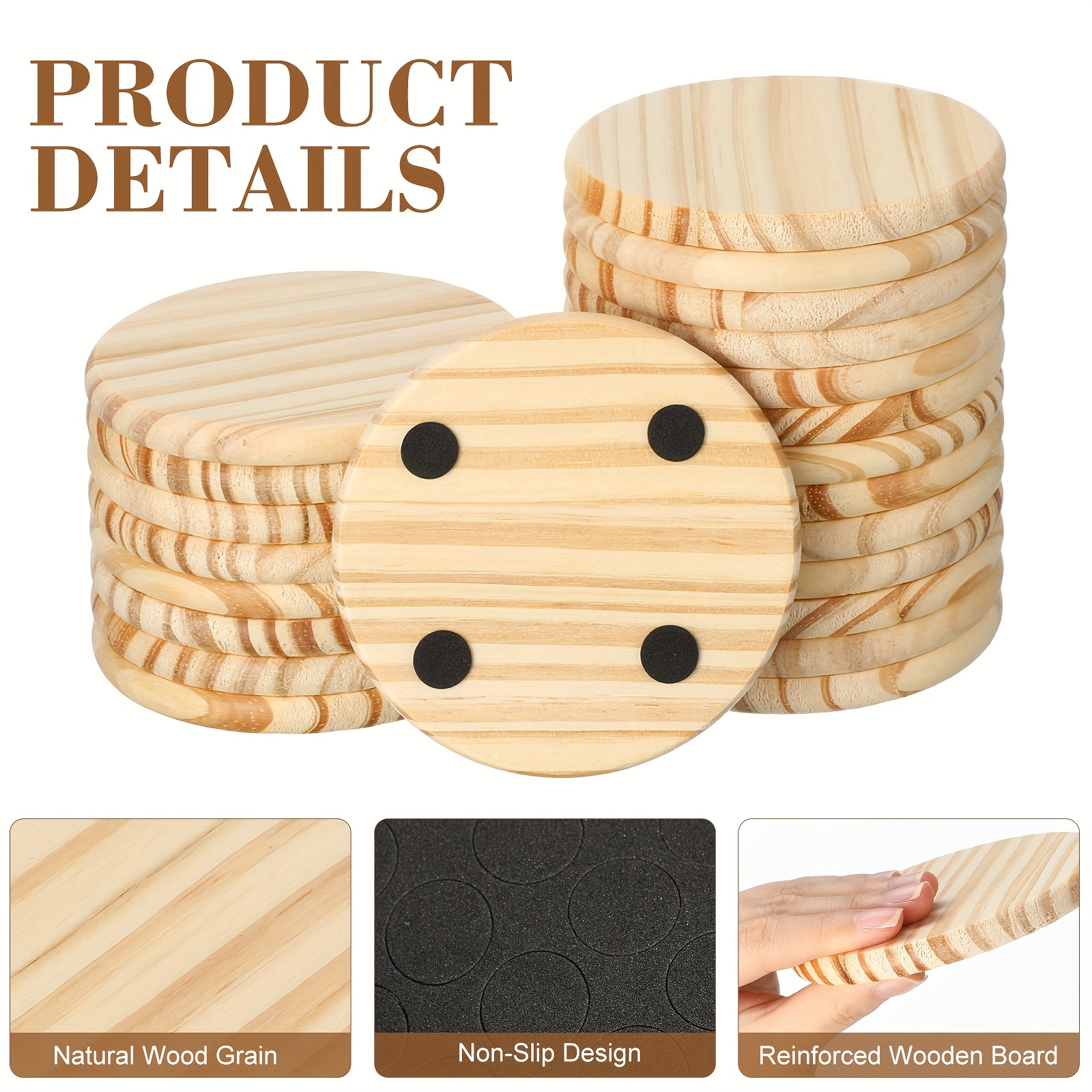 72pcs Unfinished Wood Coasters - Wedding Supply Kit recensione e prezzo