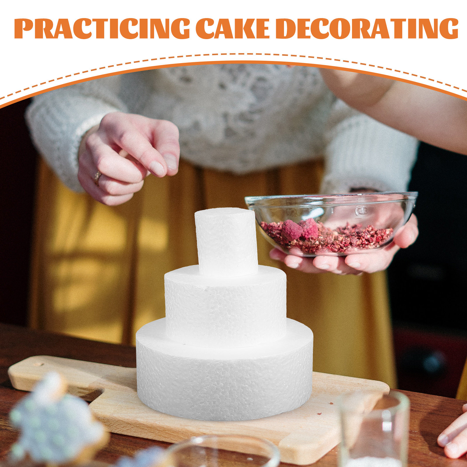 3Pcs DIY Round Cake Dummies Ba - Wedding Decoration Supply recensione e prezzo