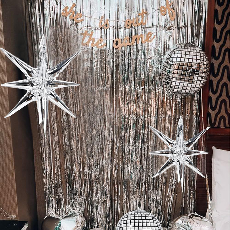 8pcs Silver Disco Explosion St - Supply Wedding Venue recensione e prezzo