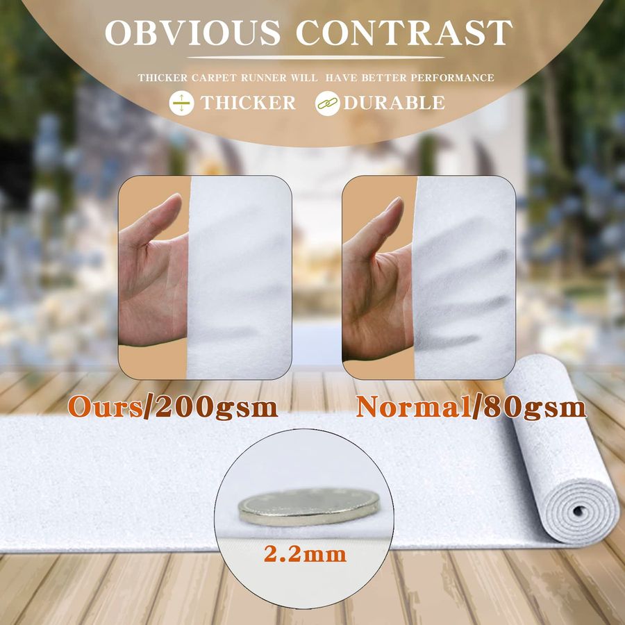 Thick White Carpet Runner for  - Aisle Runner White recensione e prezzo