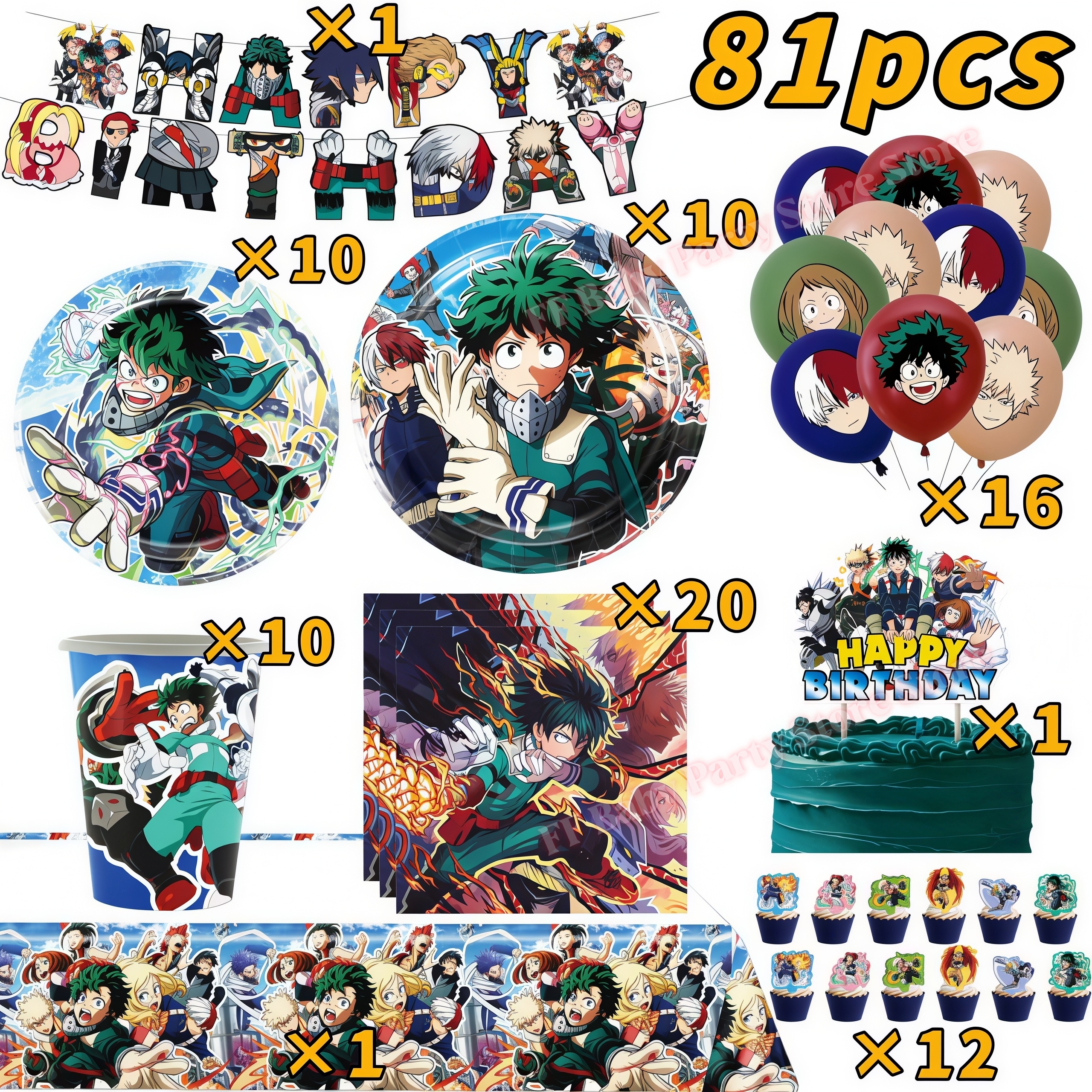 My Heroed Academia Birthday Pa - Wedding Supply Kit recensione e prezzo