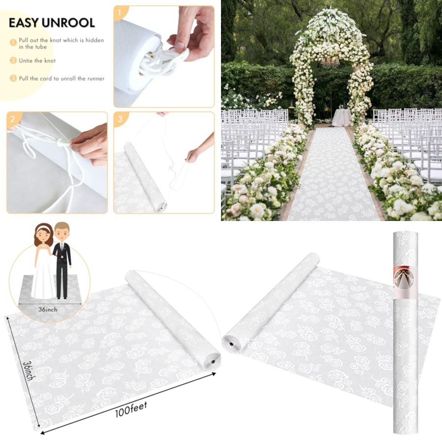Thickened Aisle Runner for Wed - Aisle Runner White recensione e prezzo