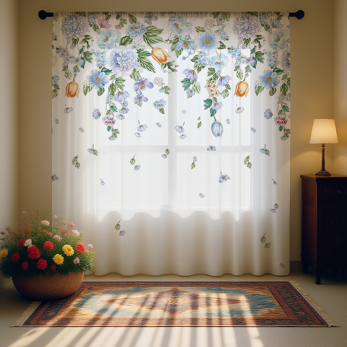 Floral Sheer Curtain, Good Qua - Good Floral & Wedding Decor Supply recensione e prezzo