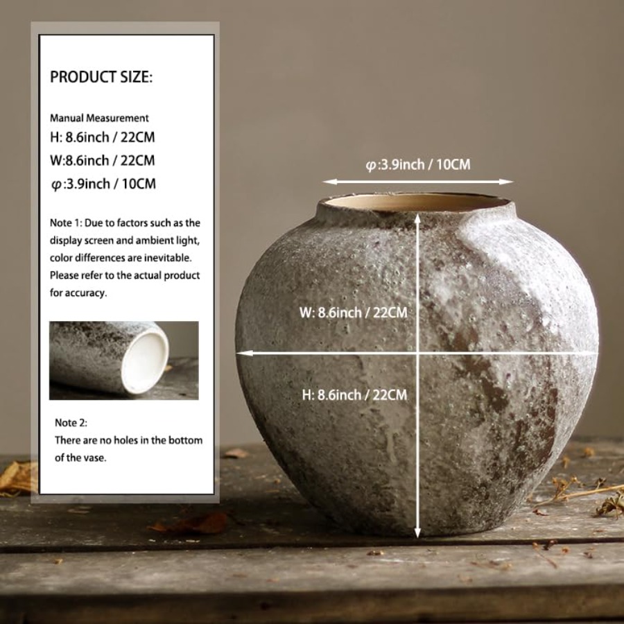 Rustic Ceramic Tall Floor Vase - Centerpiece Vase Tall recensione e prezzo