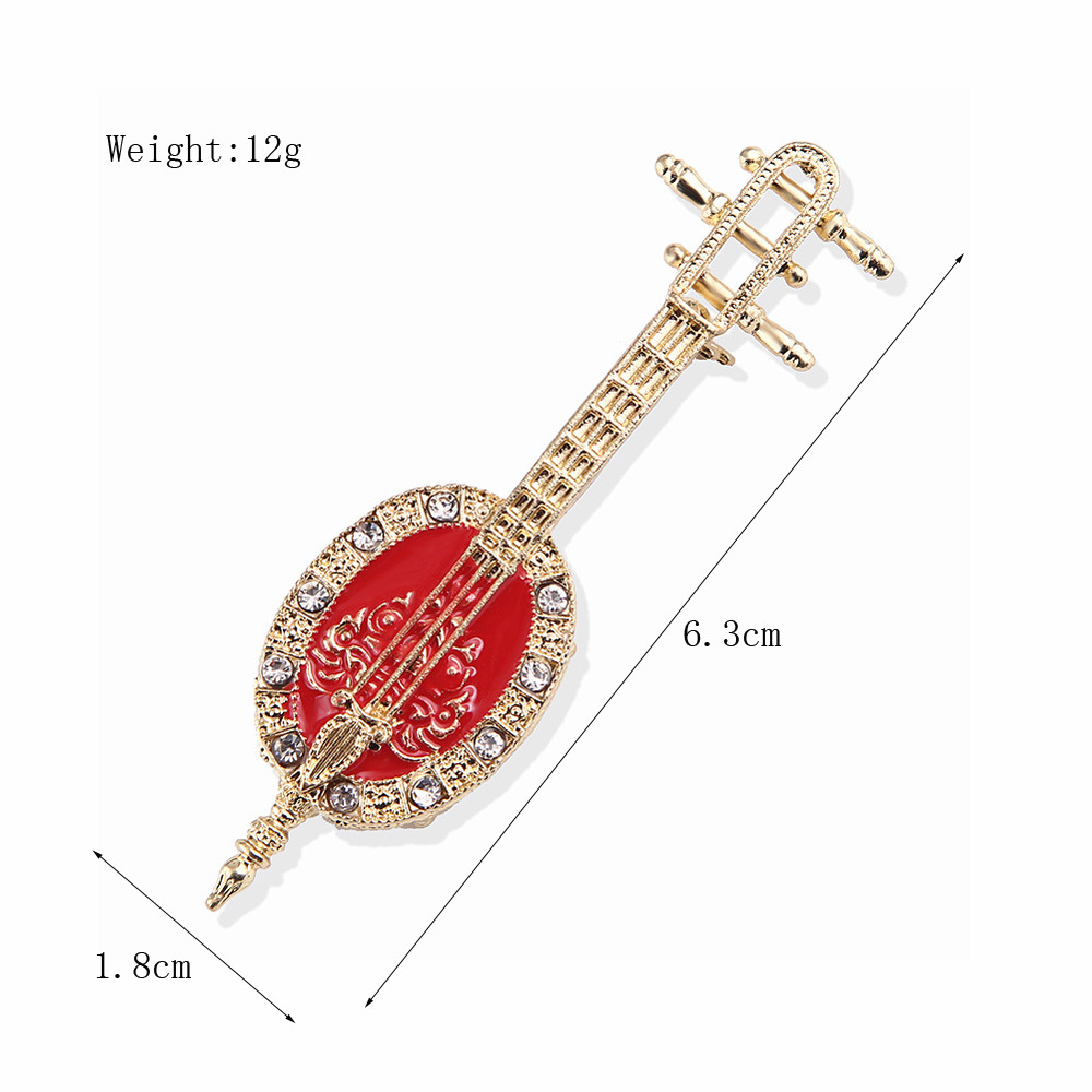 Antique Lute Red Enamel Brooch - Suit Supply Wedding Party recensione e prezzo