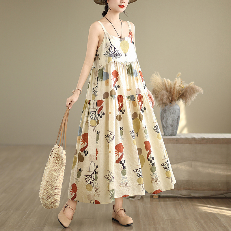 Floral Cotton Linen Maxi Dress - Good Floral & Wedding Decor Supply recensione e prezzo