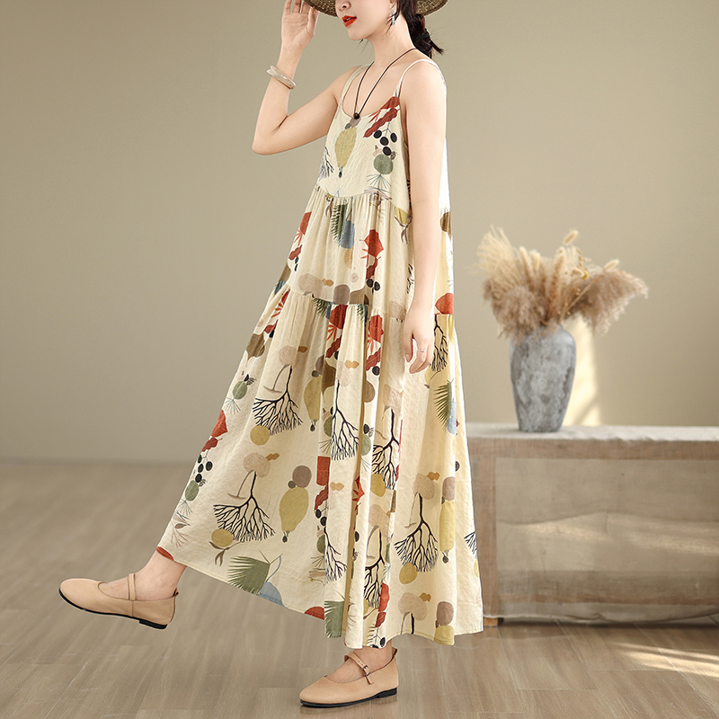 Floral Cotton Linen Maxi Dress - Good Floral & Wedding Decor Supply recensione e prezzo