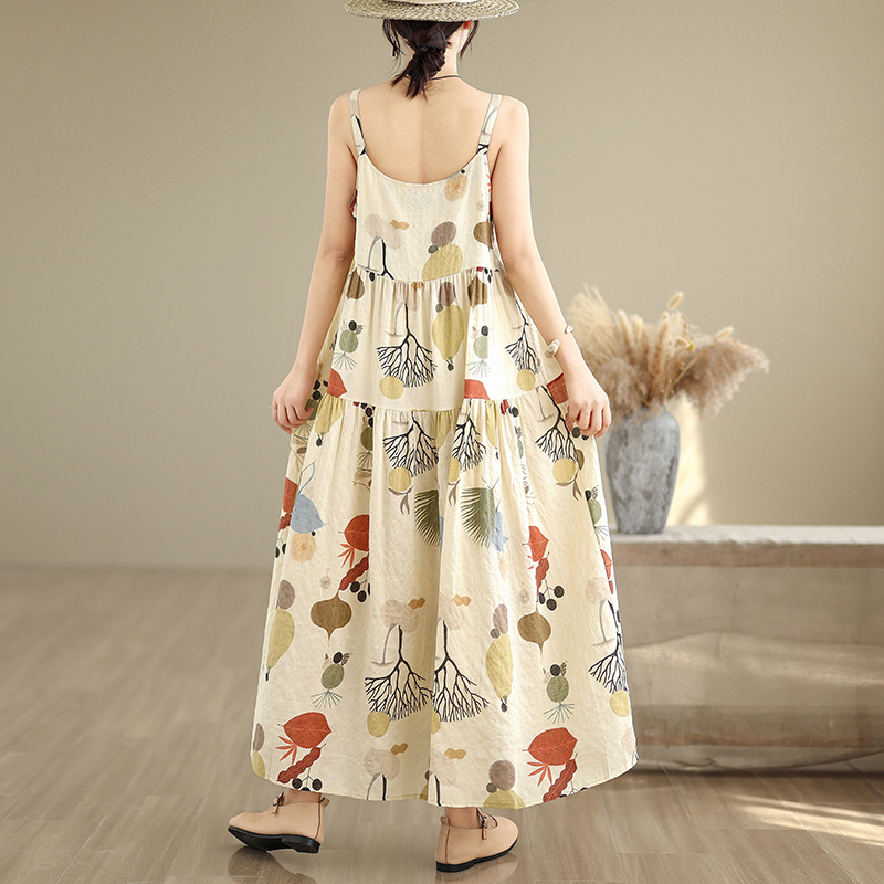 Floral Cotton Linen Maxi Dress - Good Floral & Wedding Decor Supply recensione e prezzo