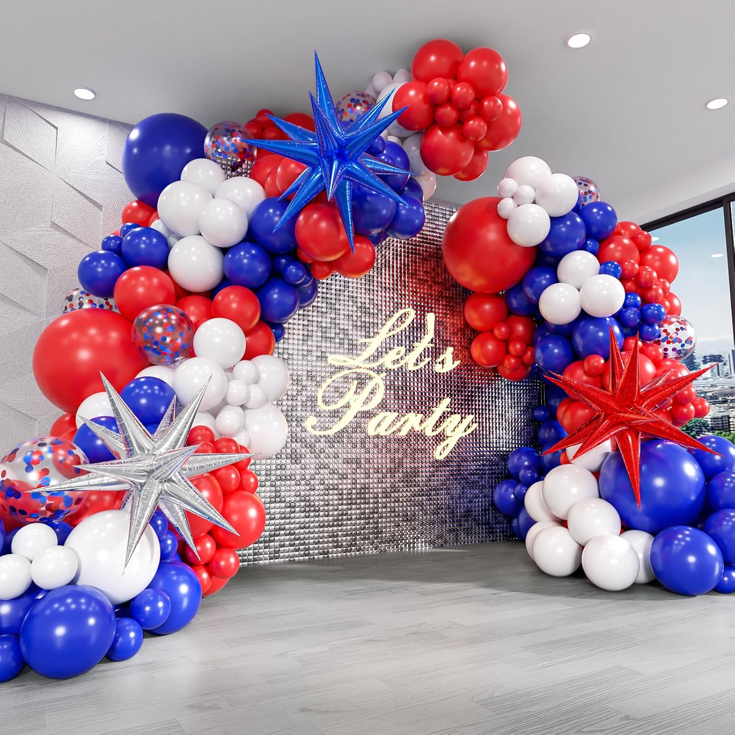129pcs Red White and Blue Ball - Wedding Supply Kit recensione e prezzo