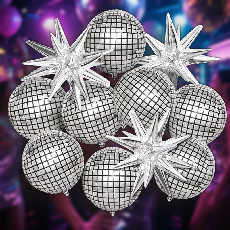 8pcs Silver Disco Explosion St - Supply Wedding Venue recensione e prezzo