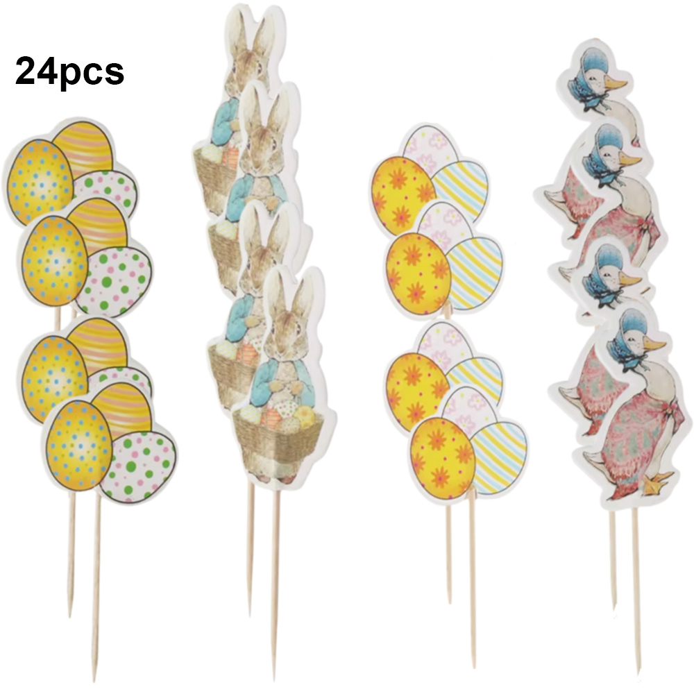 24 pcs  Easter Cupcake Toppers - Wedding Supply Kit recensione e prezzo