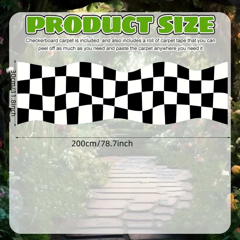VIKAMA Black White Checkered R - Aisle Runner White recensione e prezzo