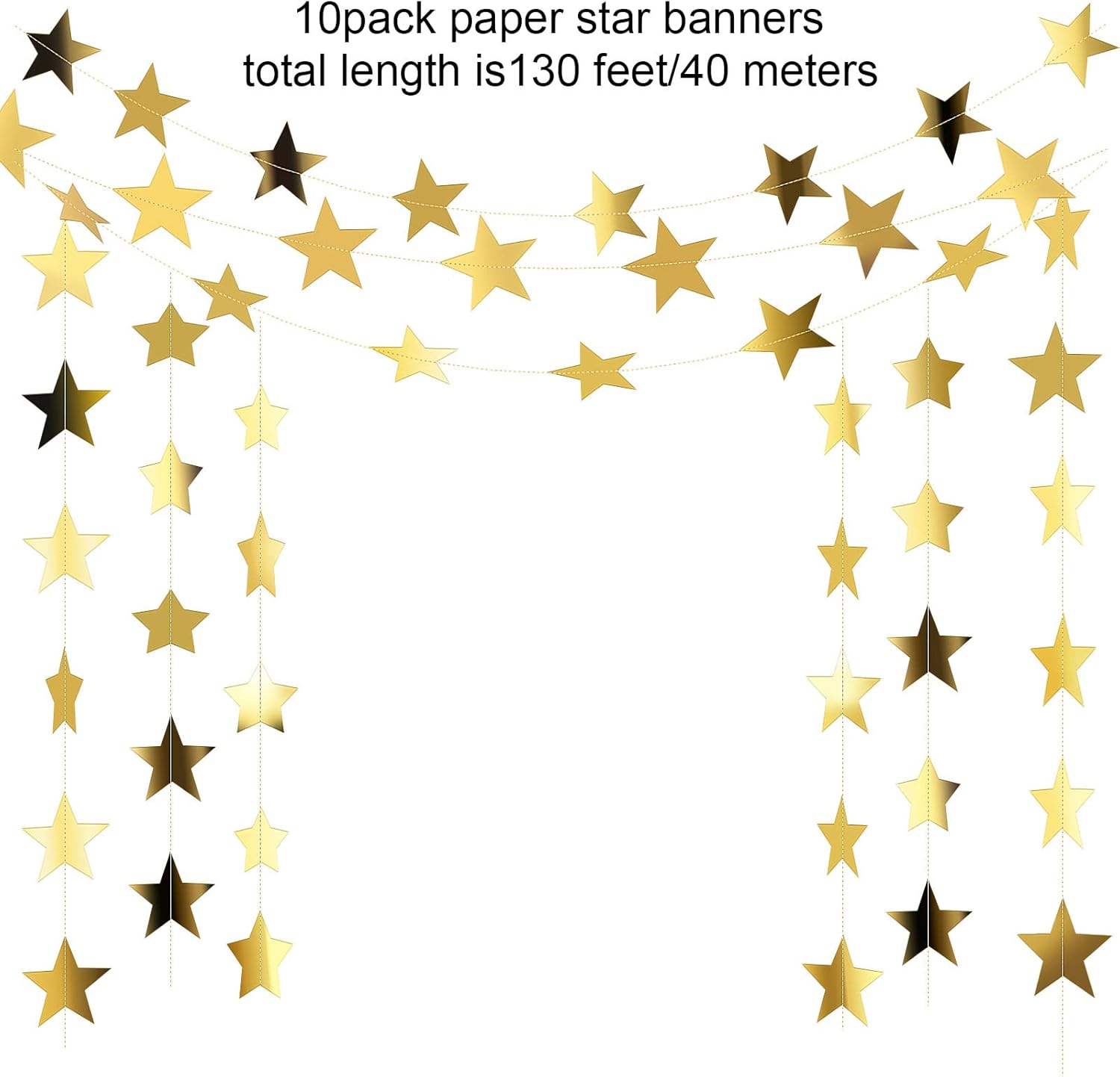 130ft Star Garland Banner for  - Wedding Decoration Supply recensione e prezzo